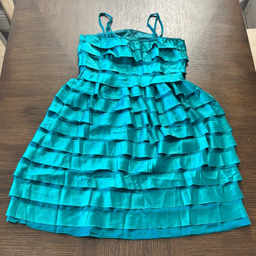 ✨ Lucy Paris Teal Ruffle Mini Dress | NWT ✨ - Picture 2 of 9